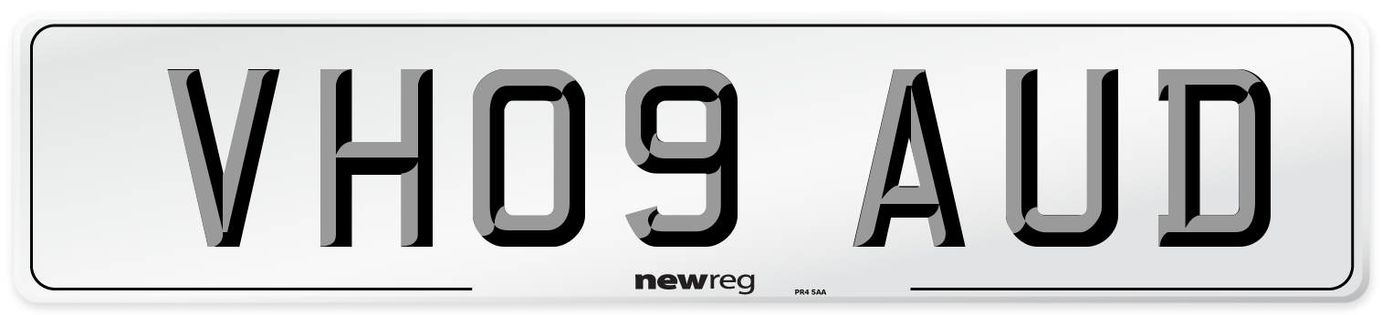 VH09 AUD Number Plate from New Reg